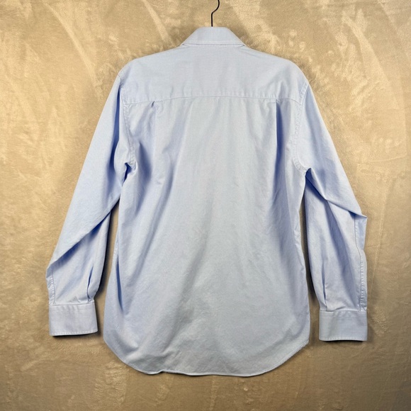 David Donahue Light Blue Dress Shirt 15.5 34/35 100% Cotton Button Down - Picture 2 of 9